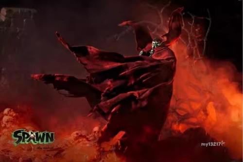 Mantello con filo rosso scala 1/12 Rwde Custome Deluxe per Mcfarlane Spawn 6" fai da te - Foto 9 di 17