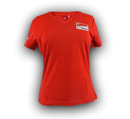 New Official Ducati Corse Womans Red T'Shirt - Picture 1 of 2