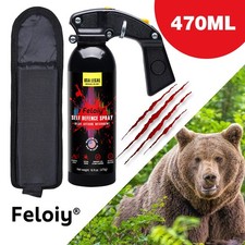 Feloiy Self Defence Spray Bear Attack Deterrent Legal Bear Spray 16oz w/ Holster