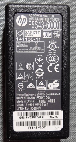 Original HP F5S43-60001 Drucker Netzteil AC Power Adapter 22V 455mA