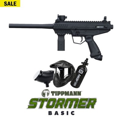 Tippmann Stormer Basic Black Friday Package - Marker, Mask, Hopper & Compressed