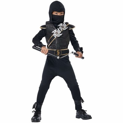 Elite Ninja japanischer Krieger Kämpfer Buch Woche Kinder Jungen Kostüm