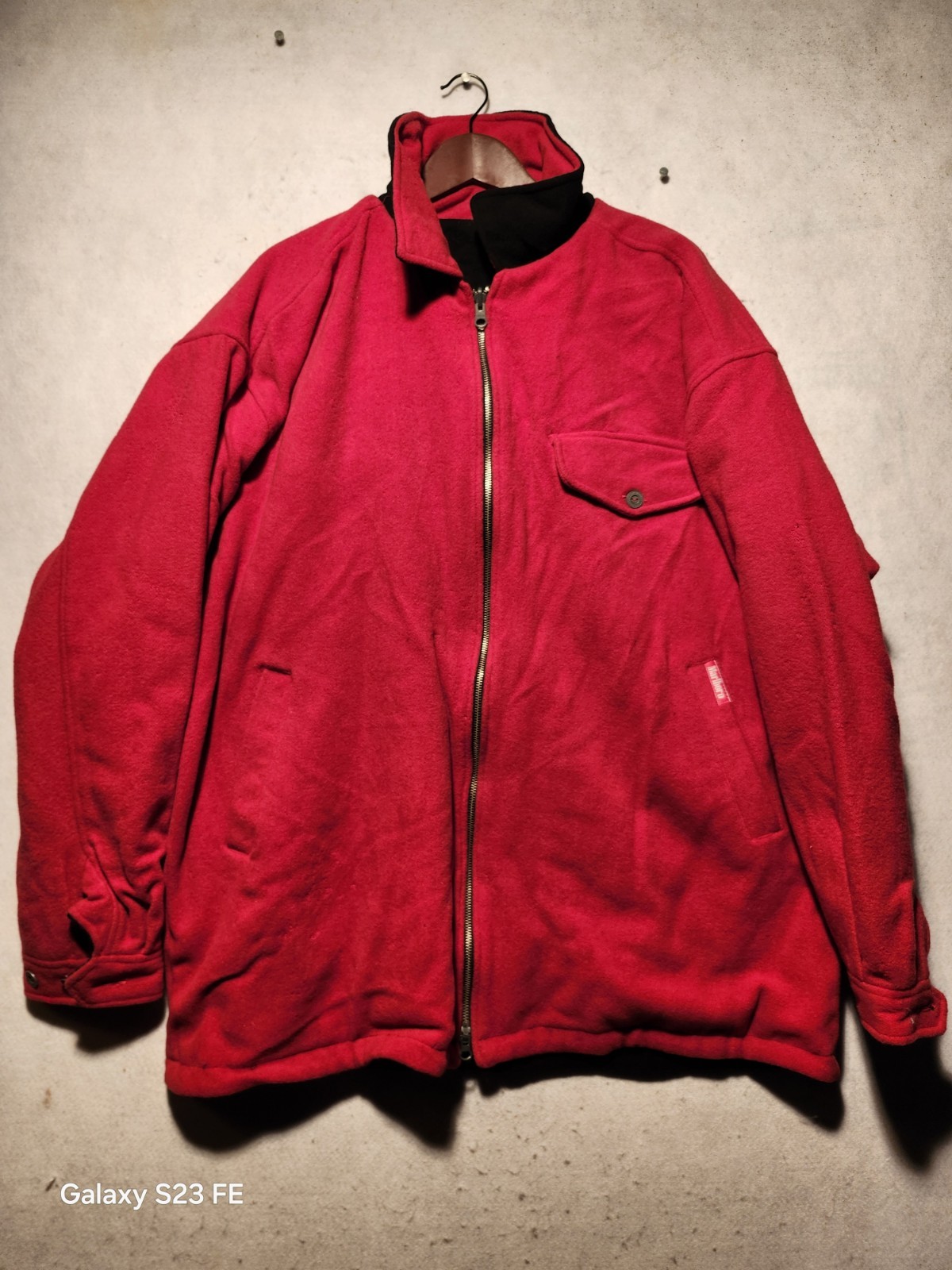 Marlboro Gear Men's Reversible Jacket Black Red Coat Full Zip Sz 2XL Vtg 90s