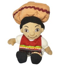 8" Small World Mexican boy doll Bean Bag Plush Toy Beanbag Disney figure Mexico