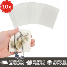 10x Polier Silberpflegetuch Schmucktuch Silber Poliertuch Reinigungstuch Putzen