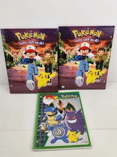 Nintendo Pokemon Charizard Spiral Notebook & 2 Folders School Supplies Vtg 98-99