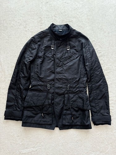 John Galliano, Vintage 2007 John Galliano Military Cargo Nylon Jacket Size 46 Black