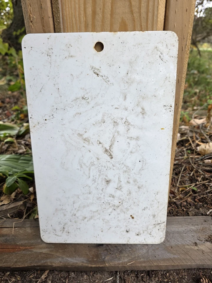 VINTAGE SOLID VALUE USED CAR DEALER PORCELAIN SIGN 12" X 8" - Image 4 of 4