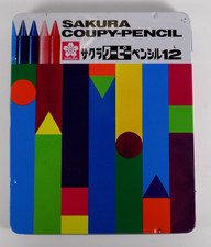 Sakura Color Coupy Pencil Metal Tin Made in Japan Used