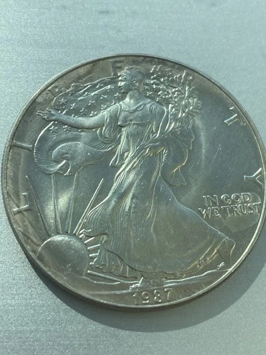 1987 WALKING LIBERTY SILVER EAGLE .999 FINE SILVER DOLLAR COIN 1oz