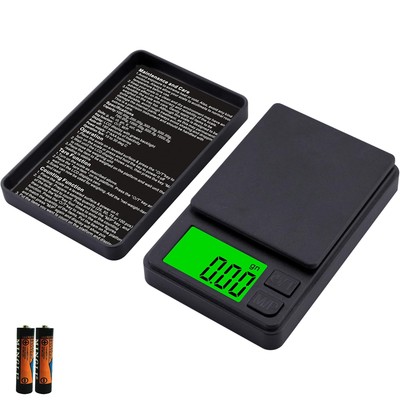 Digital Pocket Scale 1000g x 0.01g Weigh Gram Scale, Mini Black 