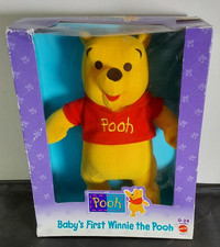 Vintage Mattel Disney "Baby's First Winnie the Pooh" Plush Doll in Box