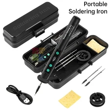 Cordless Soldering Iron Kit USB Rechargeable Welding Tool Adjustable Temperature