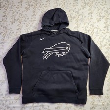 Buffalo Bills Nike Hoodie Mens XL Black Pullover Fleece Sweatshirt NFL Football
