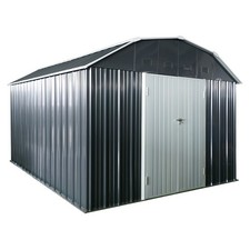 10'x12' Outdoor Metal Storage Shed Garden Shed with Lockable Doors for Backyard
