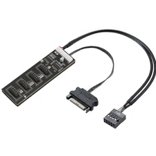 9Pin Internal USB Hub, 4 Internal USB 2.0 Ports Splitter with SATA Power Conn...