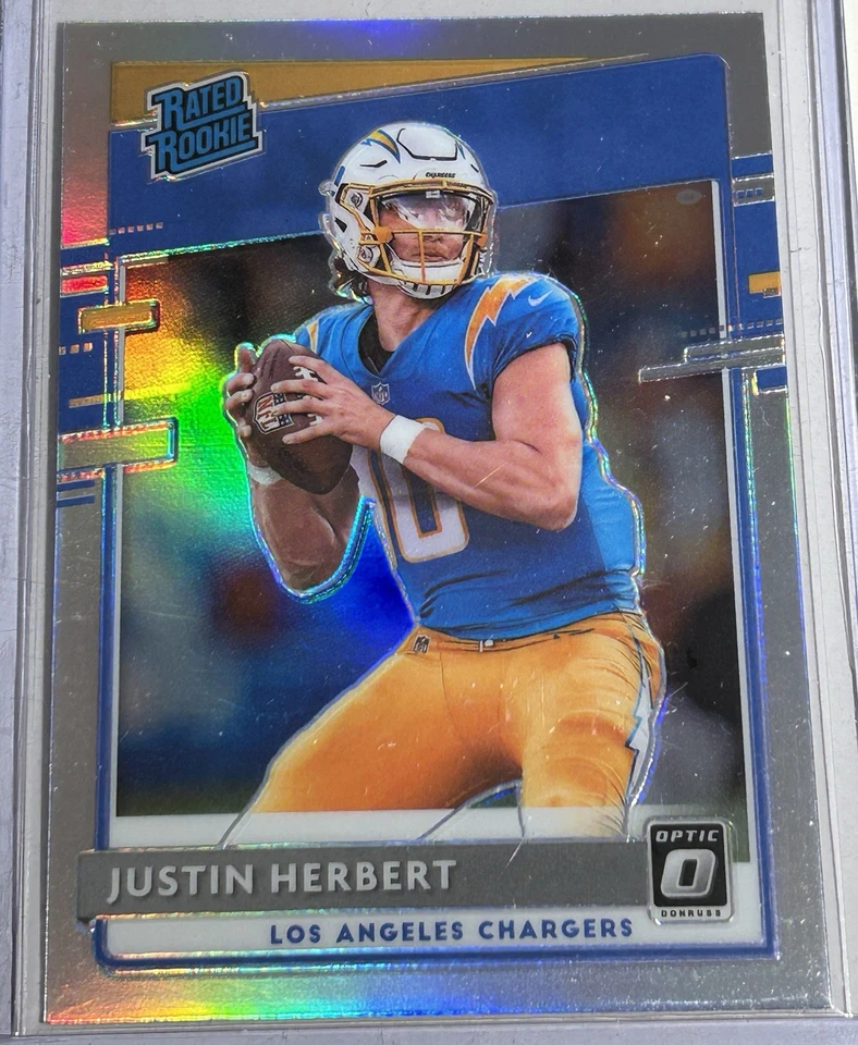 2020 Optic Holo Pink Preview 2019 Select XRC Prizm Justin Herbert Rookie 10x Lot - Image 3 of 4