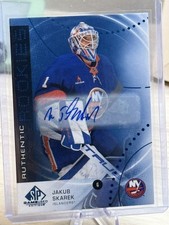 Jakub Skarek 2025-26 Upper Deck SP Game Used #AR-JS Blue Auto RC Islanders