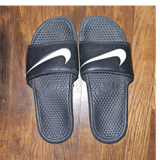 Nike Benassi JDI 343880-090 Slide Sandals Black White Men's US 11 Slip-On