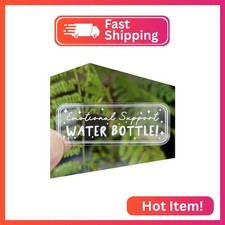 5 x Emotional Support Water Bottle Sticker White Transparent Stickers Women Wate