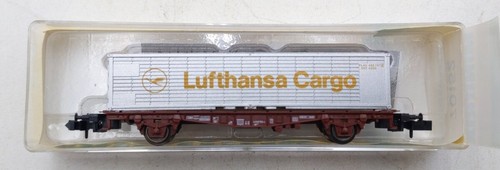 Trix 70152 escala N DB Flatcar con remolque de carga #4408753 LN/caja | Condition: Used