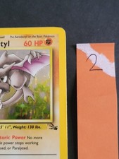 Pok�mon TCG Aerodactyl 1/62 Fossil Unlimited Holo Rare LP Condition