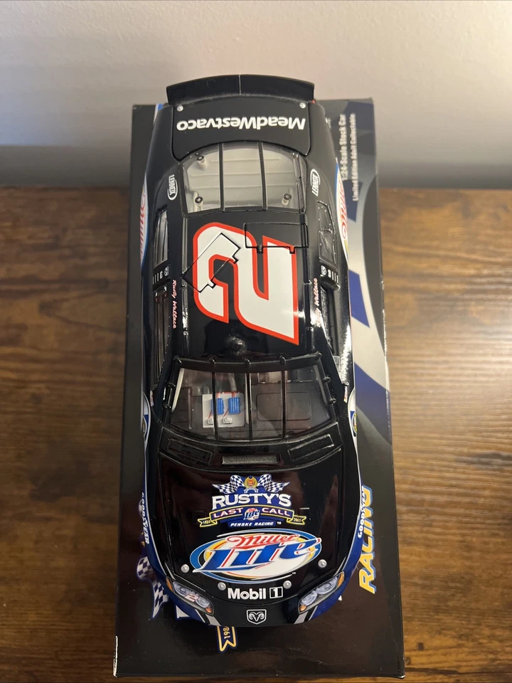 🔥Rusty Wallace #2 Miller Lite 2005 Daytona Shootout 1:24 sin usar, en caja 1 de 4980 Foto 3 de 4