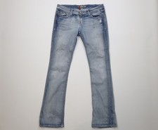 Buckle BKE Womens 30 Faded Thick Stitch Stretch Sabrina Bootcut Flared Jeans