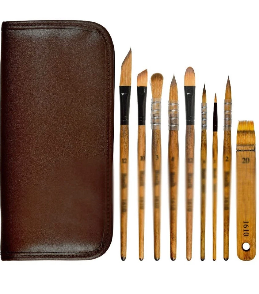 Yuyufa Water Color Paint Brushes 9pc Set - Image 3 of 4