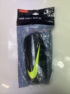 NEU NIKE Mercurial Hartschalen Schienbeinschoner Slipper - Schwarz Größe L/G
