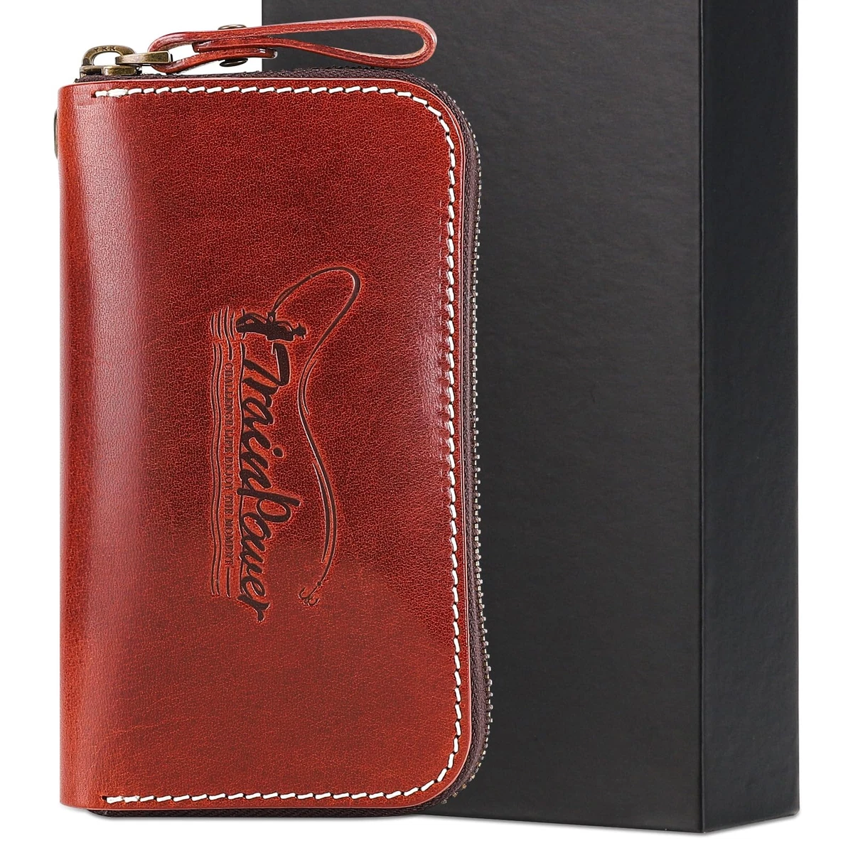 Vintage leather fly fishing wallet/case Unbranded A Few Flies