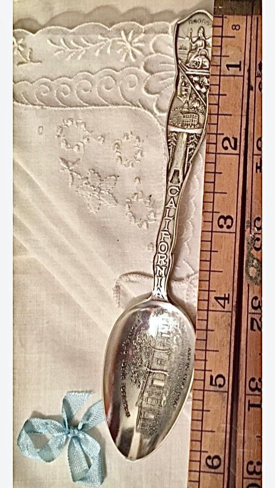 Silver Souvenir Spoon California State Capitol Cliff House Sutter's Mill Eureka