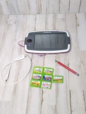 LeapFrog LeapPad Platinum Kids Learning Tablet Green 7 Games Power Cord (READ)