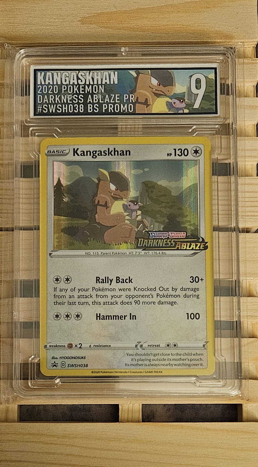 EGC 9 ▪︎ Kangaskhan #SWSH038 ▪︎ 2020 Pokémon Darkness Ablaze ▪︎ Black Star Pr