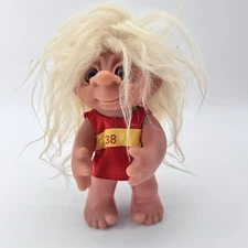 Vintage 9" Thomas Dam 1977 Troll White Hair #604. Denmark Norfin Athlete