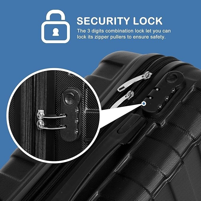 Luggage Sets Expandable Hard Shell Suitcases 3 Pcs with Spinner Wheels 21/26/30"