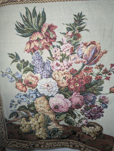 Belgian Brussels Bouquet Wall Hanging Tapestry Decorative Floral 75cm X 65cm - Picture 3 of 12