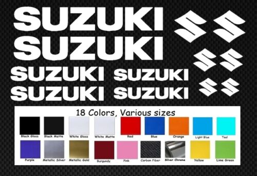 Suzuki Decals Stickers set of 12 Graphics Bumper Motorcycle Bike Road R 450 - Afbeelding 1 van 2
