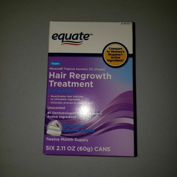 EQUATE Hair Regrowth Treatment for Women Minoxidil Foam 12 Month Supply