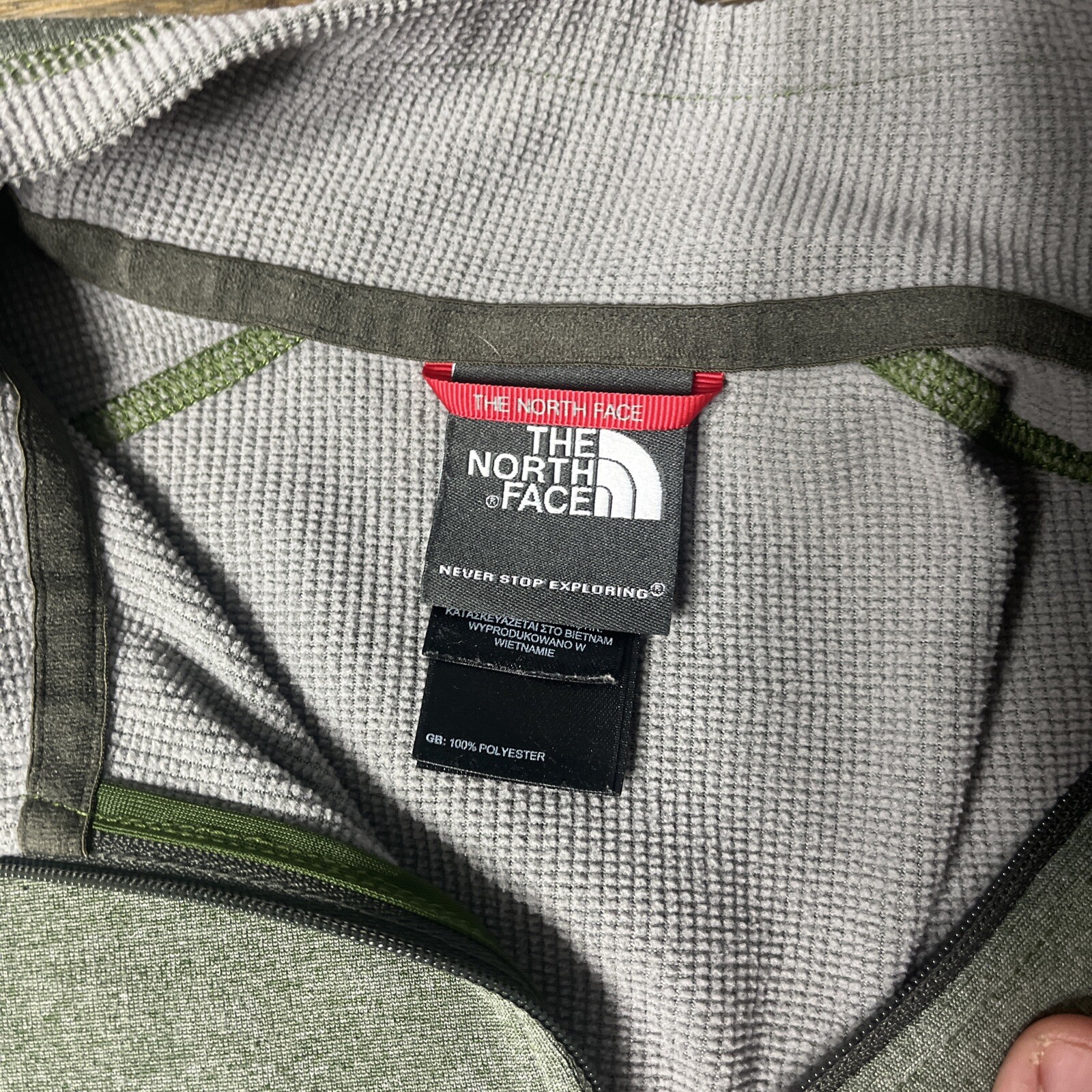 Northface Light Pullover Jacket Olive Green Size … - image 5