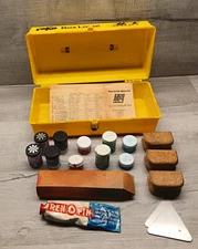 Vintage Lot TOKO Box Loipe Cross Country Ski Wax Kit w/ Scrapers Wax Tubes &Tins