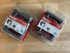 Lot of 2 New Genuine Evolis Badgy100 Badgy200 Monochrome Black Ribbon CBGR0500K
