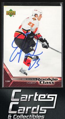 Eric Nystrom 2005-06 Upper Deck Rookie Class Box #45 Flames TTM/IP Signed Auto