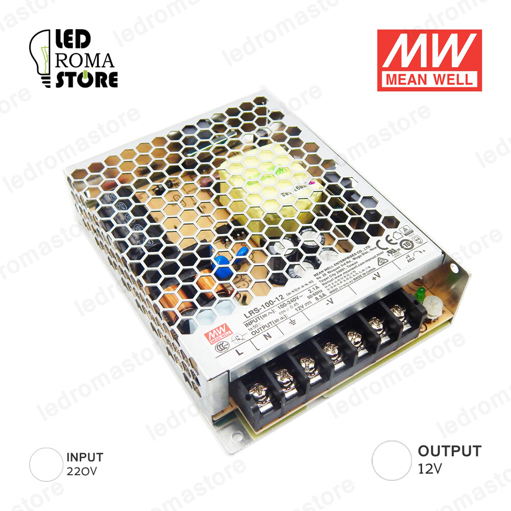 Prezzo Imbattibile Alimentatore Mean Well LRS-100-12 12V 100W IP20