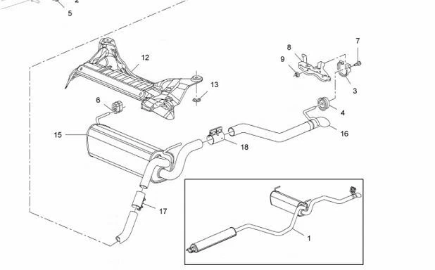 GENUINE NEW HOLDEN CRUZE 2010 2013 1.8L PETROL EXHAUST REAR