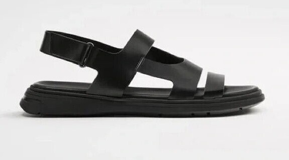 ZARA MEN SS 100% LEATHER SANDALS Thick Soled side closure