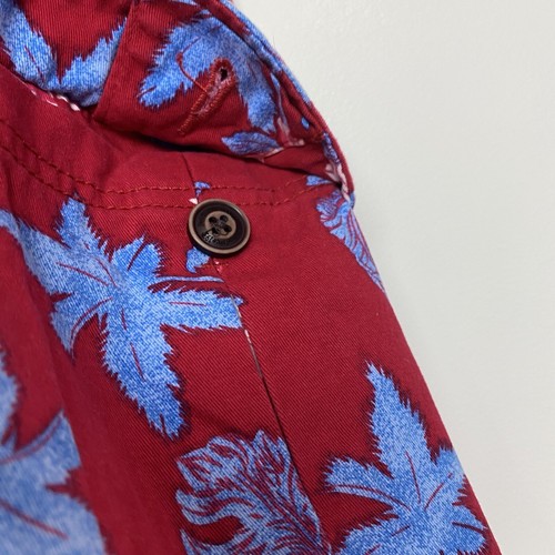 Red Camel Mens red khaki cotton hawaiian floral Print Bermuda Cargo shorts Sz 29 - Picture 9 of 14