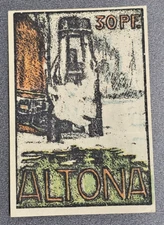 ALTONA NOTGELD 30 PFENNIG 1921 EMERGENCY MONEY GERMANY BANKNOTE [🇩🇪34998]