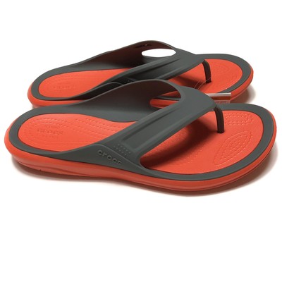 Crocs Swiftwater Wave Flip Mens 206242-0EK Gray Orange Size 13 New with Tags 191448454323 | eBay