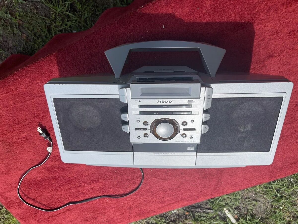 Sony Psyc ZS-D55 CD/Radio/Cassette Boombox for sale online Sony Psyc ZS-D55 CD/Radio/Cassette Boombox for sale online